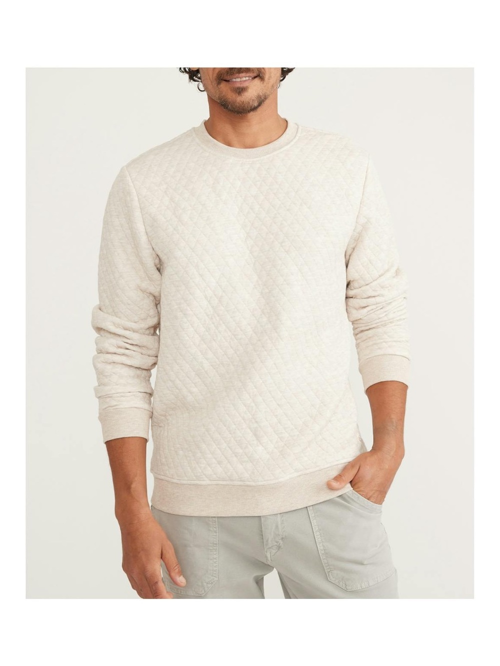 Marine Layer Corbet Quilted Crew Sweater